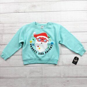 Pacific & Co “Groovy and Bright” Santa Christmas Sweatshirt NWT S